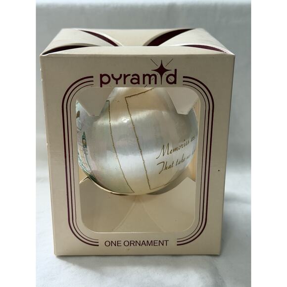 Vintage Pyramid Christmas Ornament Ranch Industries Inc Gastonia, NC With Box - Picture 3 of 5